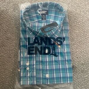 Lands End Mens Button Down Shirt